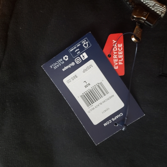 Brand new! Chaps Mens Grey/ Black Color Block zipped light jacket, L. Great gift - Picture 5 of 8